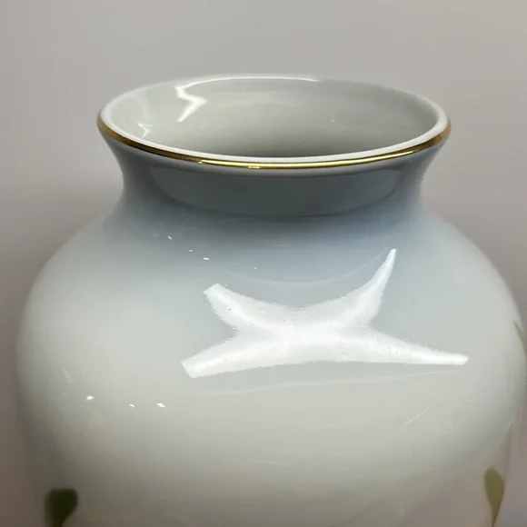 Vintage Blue Iris Elizabeth King Brownd Otagari Ceramic Vase Made In Japan - Picture 9 of 10